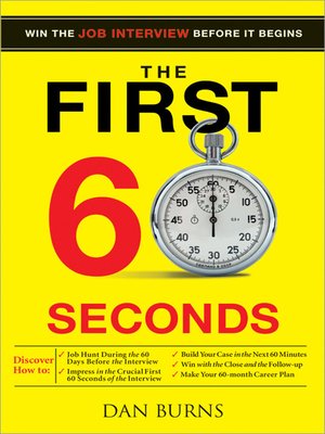 cover image of The First 60 Seconds